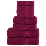 Vidaxl 8-piece towel set Solund 600 g m² Bordeaux red