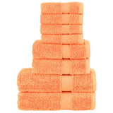 Vidaxl Set di asciugamani a 8 pezzi Solundio 600 g m² Oranje