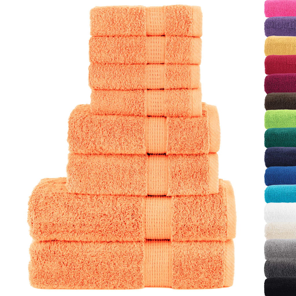 Vidaxl Set di asciugamani a 8 pezzi Solundio 600 g m² Oranje