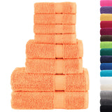 Vidaxl Set di asciugamani a 8 pezzi Solundio 600 g m² Oranje