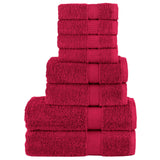 Vidaxl 8-piece towel set Solund 600 g m² Red