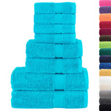 Vidaxl 8-piece towel set Solund 600 G M² Turquoise