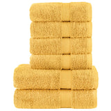 Vidaxl 6-piece towel set Solund 600 g m² gold colored