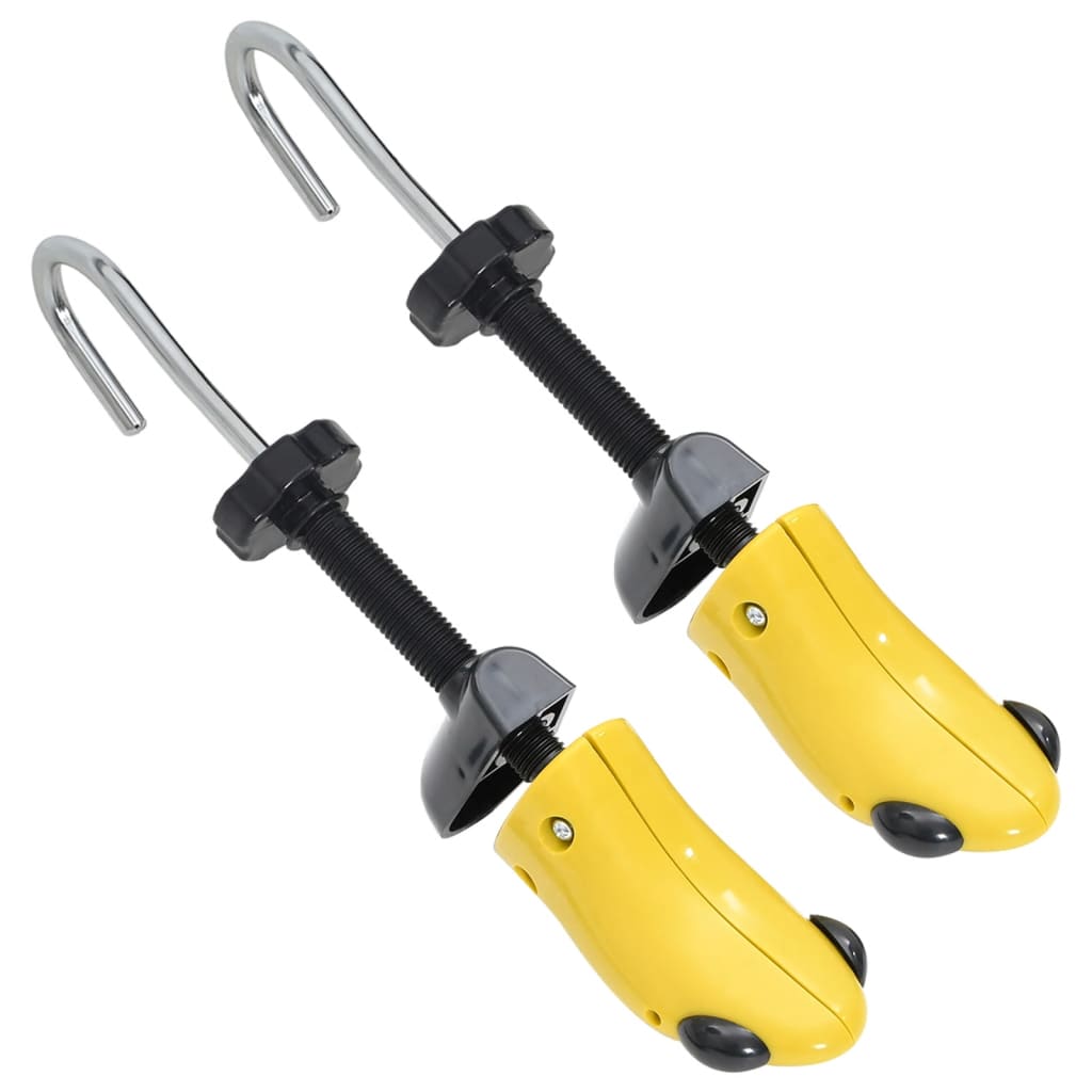 VidaXL Shoe spanners with shoe-in EU 34-37 Plastic yellow