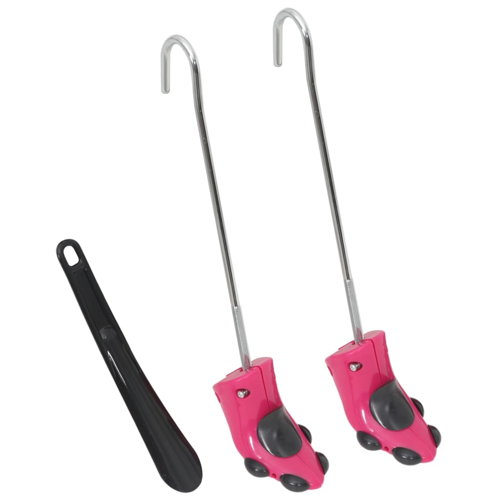 Vidaxl Shoe spanners with shoehorn EU 34-40 Plastic pink
