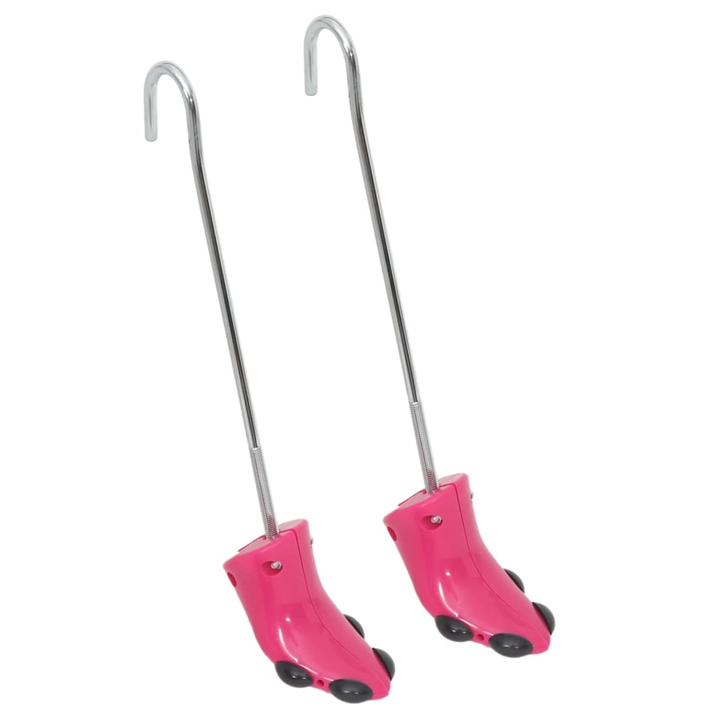Vidaxl Shoe spanners with shoehorn EU 34-40 Plastic pink