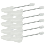 Vidaxl Shoe Spanners 5 pairs of EU 38-44 Plastic White