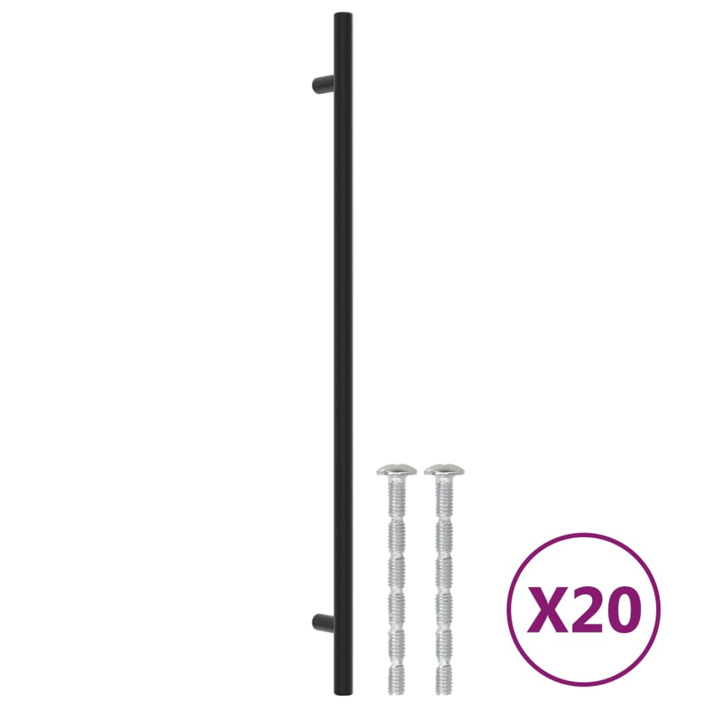 Vidaxl handles 20 st 320 mm stainless steel black
