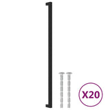 Vidaxl handles 20 st 480 mm stainless steel black
