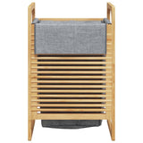 Vidaxl wasmand met grijze zak 32x30x36,5 cm bamboe
