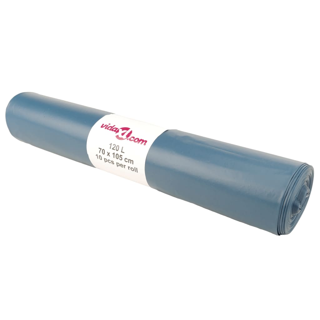 Vidaxl affaldsposer 100 st 120 l blå