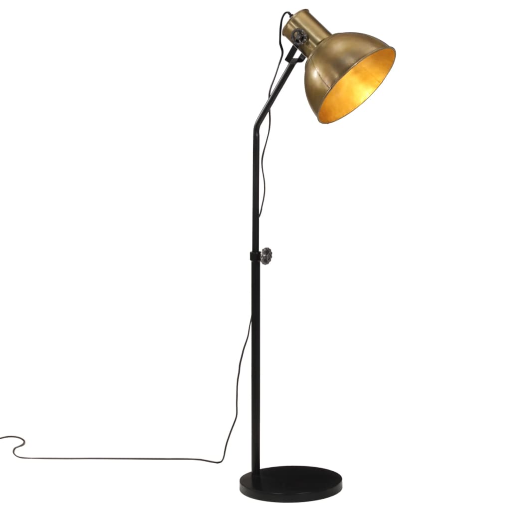 Vidaxl Floor lamp 25 W E27 30x30x90-150 cm Antique brass colored