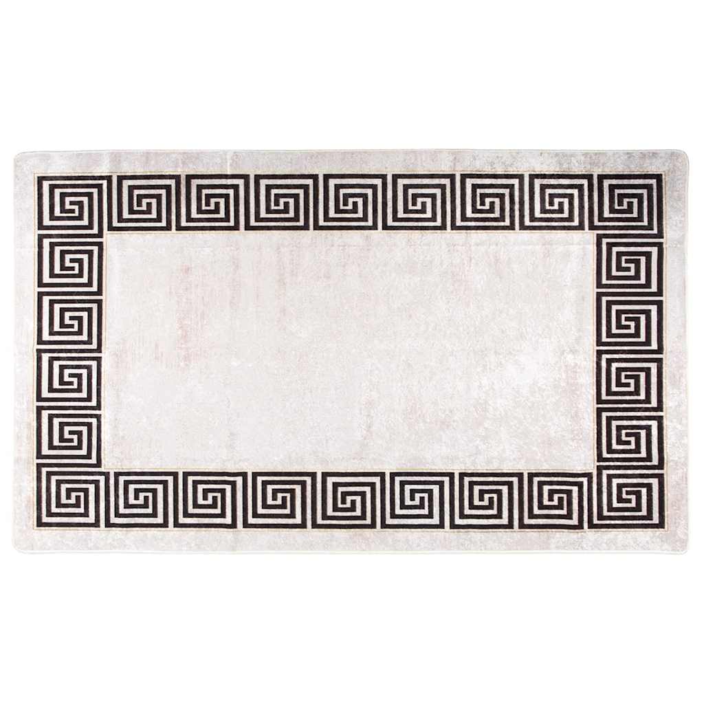 Vidaxl rug washable anti-slip 150x230 cm white and black