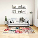 Vidaxl tæppe vaskbart anti-slip 120x170 cm patchwork flerfarvet