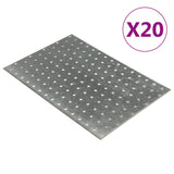 Vidaxl -plader perforeret 20 stk 2 mm 300x200 mm galvaniseret stål