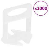 Vidaxl Niveauen klamps fir Fliesen 1000 PCs 2 mm
