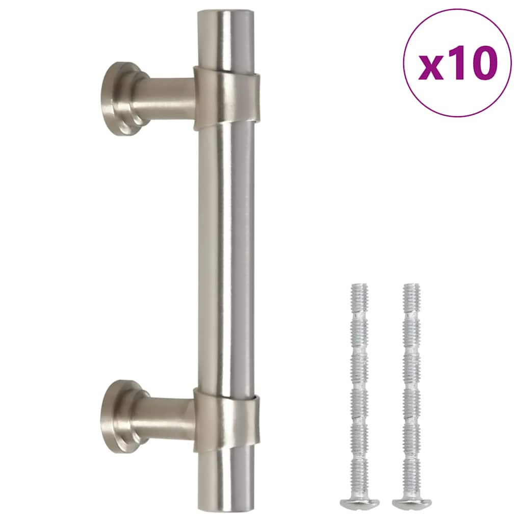 Vidaxl obsługuje 10 St 64 mm ze stali nierdzewnej w kolorze srebrnym