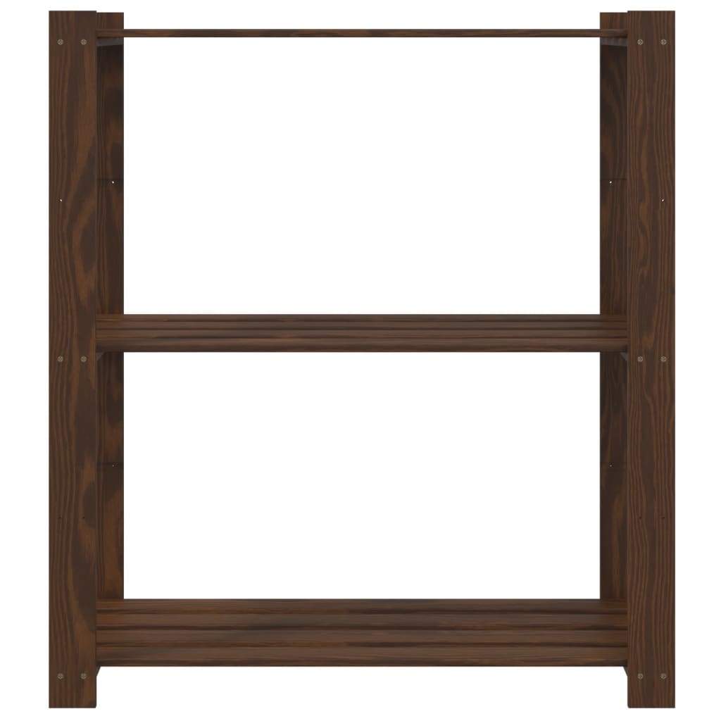 Úložný stojan Vidaxl 3-vrstva 80x38x90 cm pevná borovice borovice hnědá