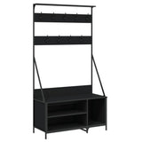 Vidaxl Kleeder Rack mat Schong Rack 100x41x184 cm schwaarz