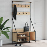Vidaxl Kleeder Rack mat Schong Rack 100x41x18 cm Sonoma Oakfaarf