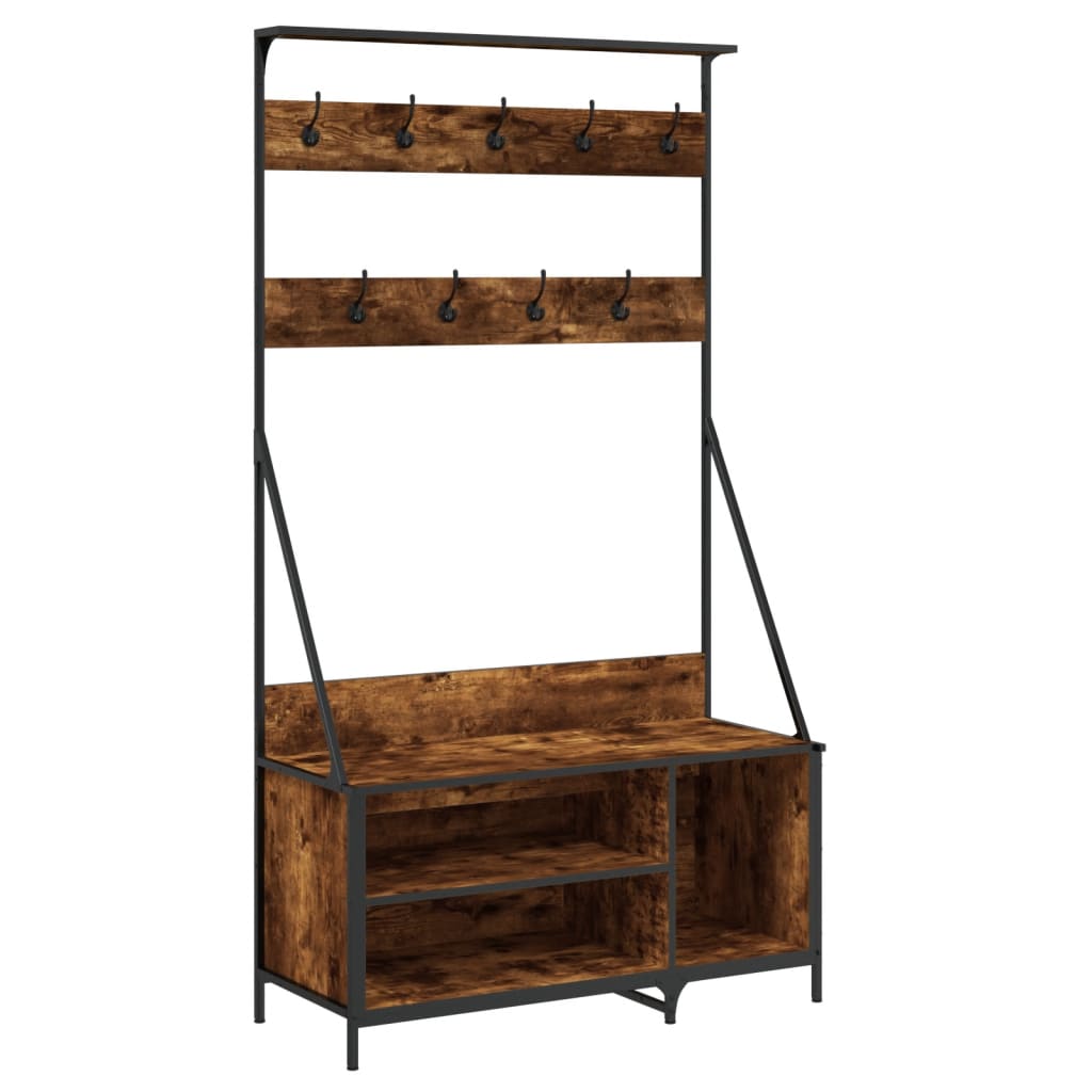 Vidaxl Kleedung Rack mat Schong Rack 100x41x184 cm gefëmmt OK faarweg