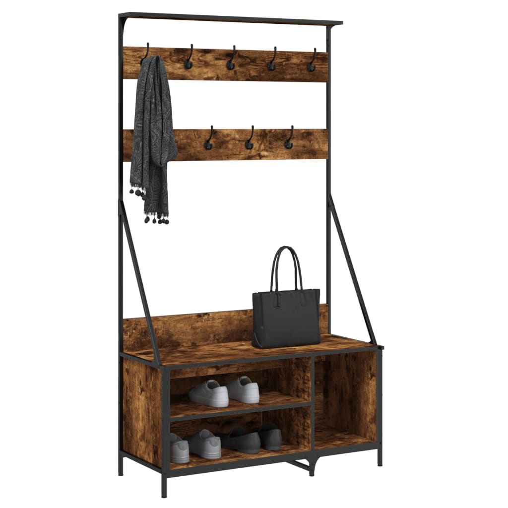 Vidaxl Kleedung Rack mat Schong Rack 100x41x184 cm gefëmmt OK faarweg