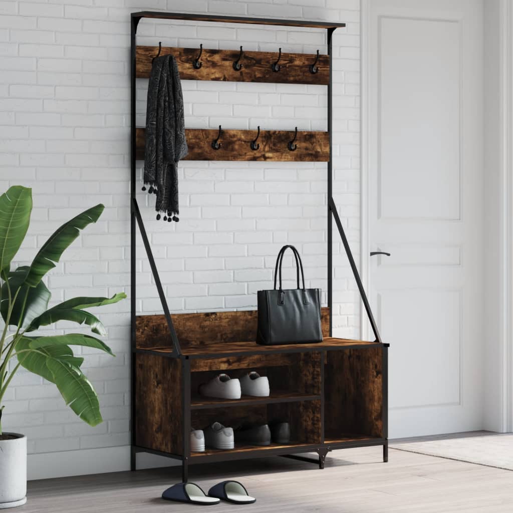 Vidaxl Kleedung Rack mat Schong Rack 100x41x184 cm gefëmmt OK faarweg