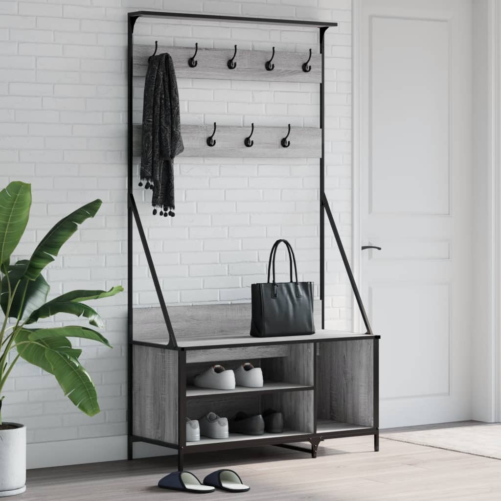 Vidaxl Clothing rack with shoe rack 100x41x184 cm Gray Sonoma