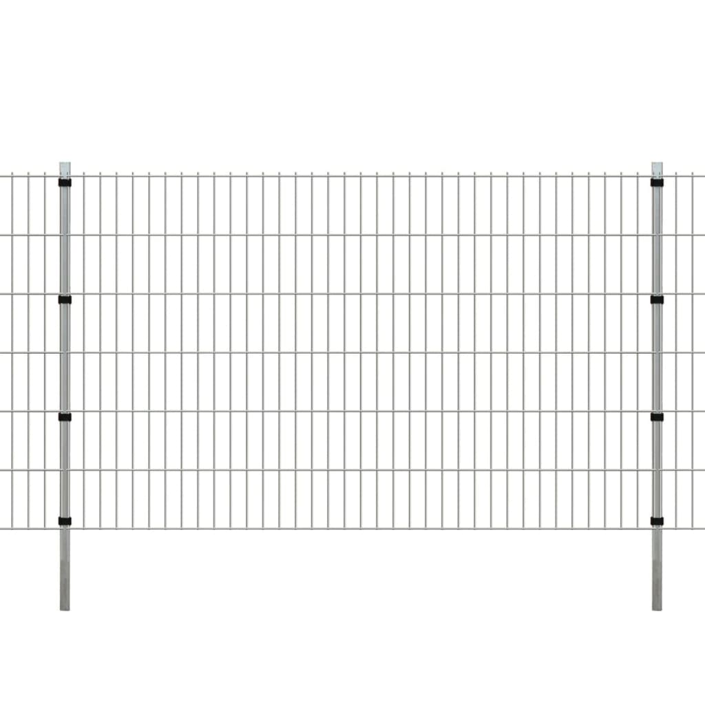 Vidaxl fence posts 10 st 170 cm galvanized steel silver colored