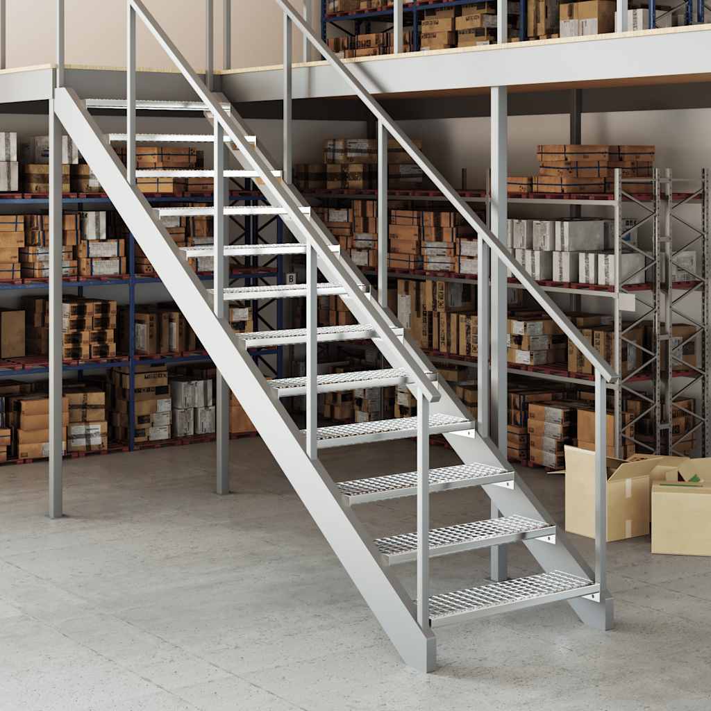 VidaXL step step grid 80x24x7 cm galvanized steel