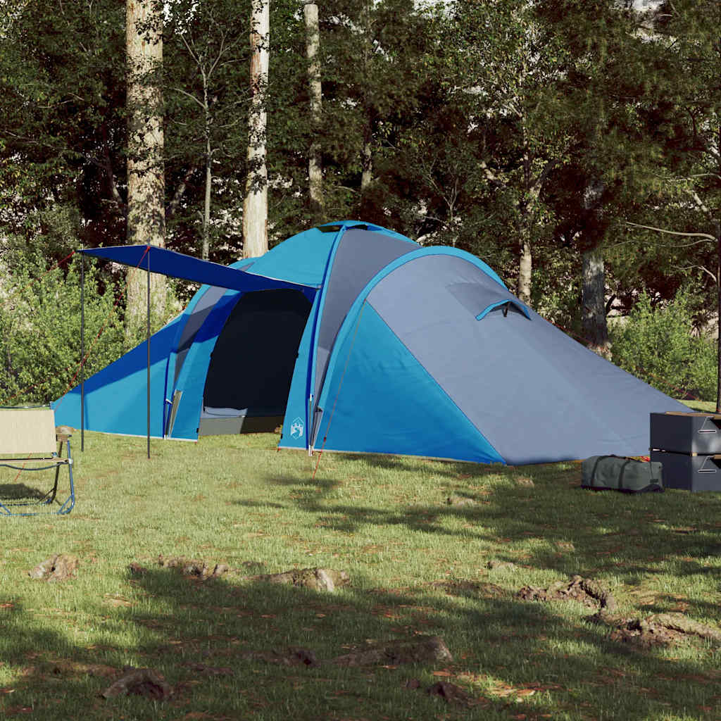 Vidaxl Dome Tent Blue impermeable de 6 personas