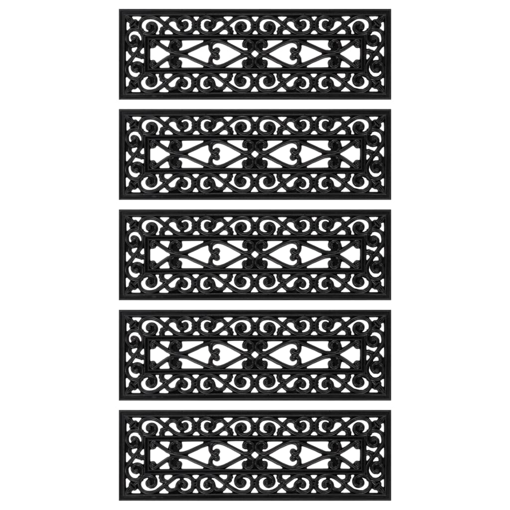 Vidaxl Stair Mats 5 St 25x75 cm guma