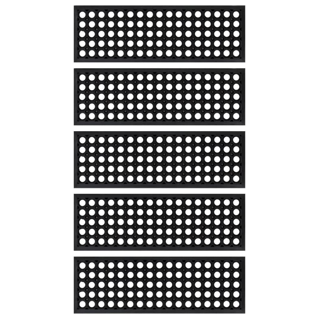 Vidaxl Stair Mats 5 St 25x75 cm guma