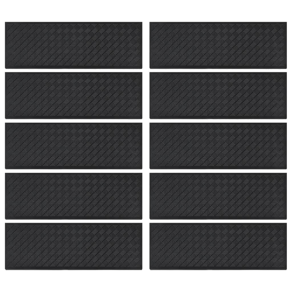 Vidaxl stair mats 10 st 25x75 cm rubber