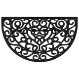 Vidaxl Doormat hallef-rondronn 45x75 cm Gummi