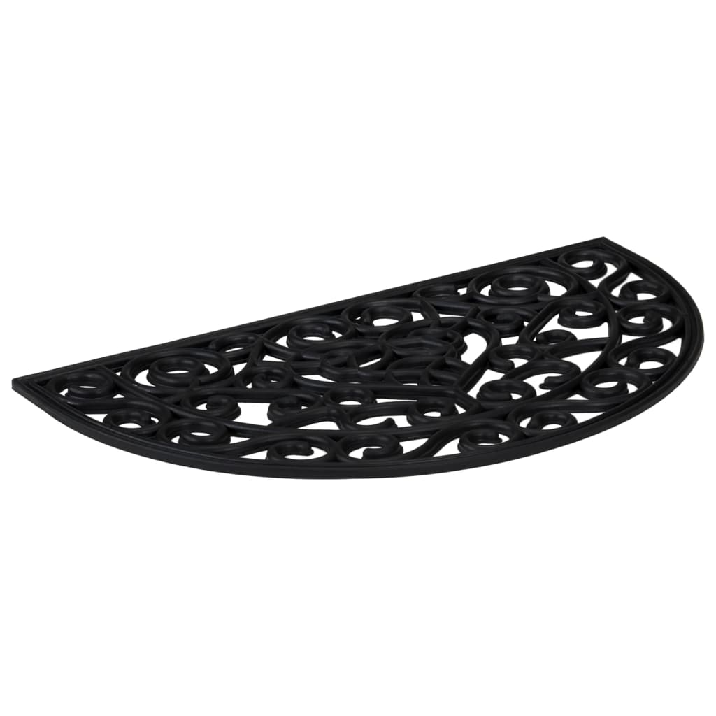 Vidaxl Doormat hallef-rondronn 45x75 cm Gummi