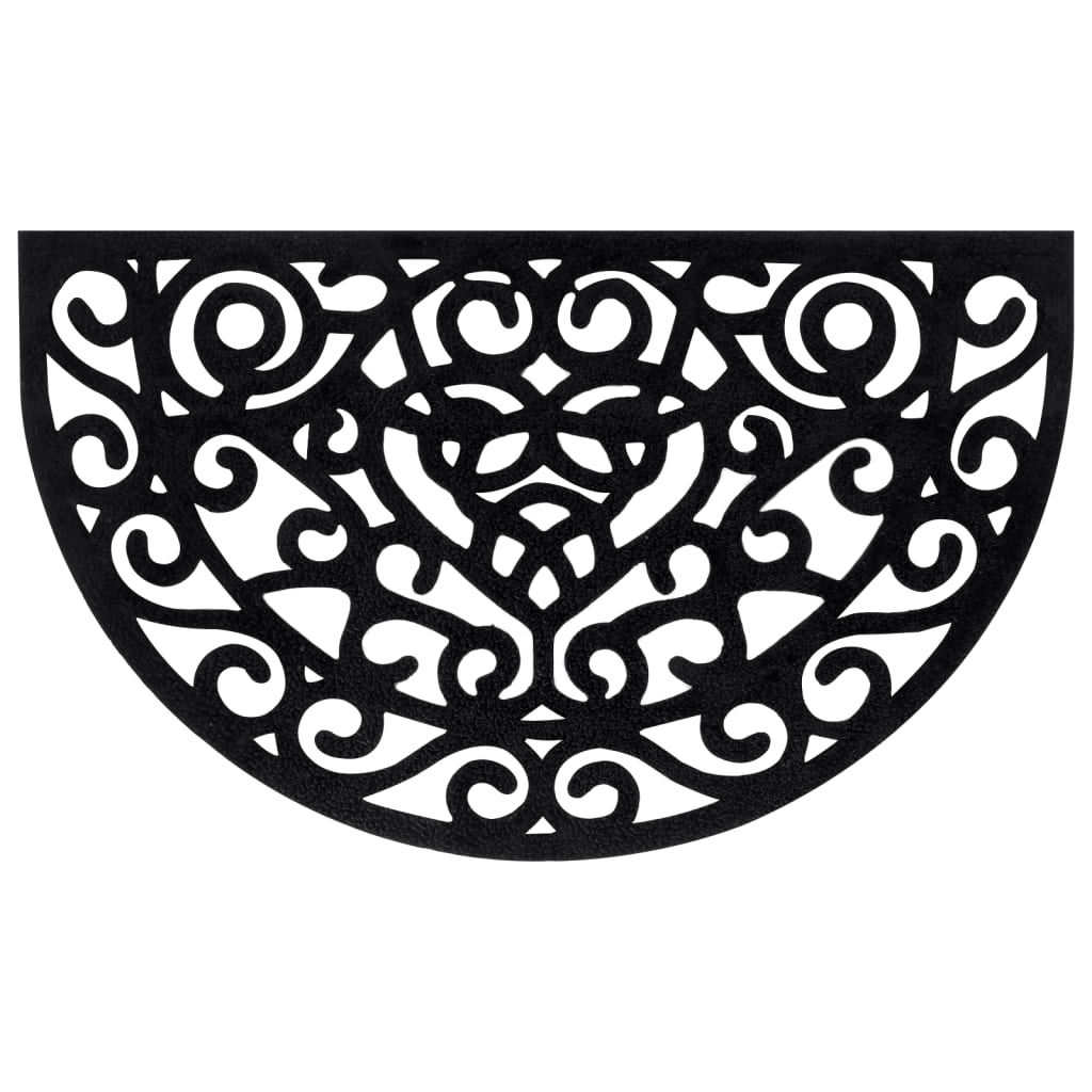 Vidaxl Doormat hallef-rondronn 45x75 cm Gummi