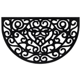 Vidaxl Doormat hallef-rondronn 45x75 cm Gummi