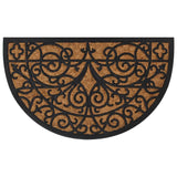 Vidaxl Doormat Half -round 45x75 cm rubber and coconut fiber