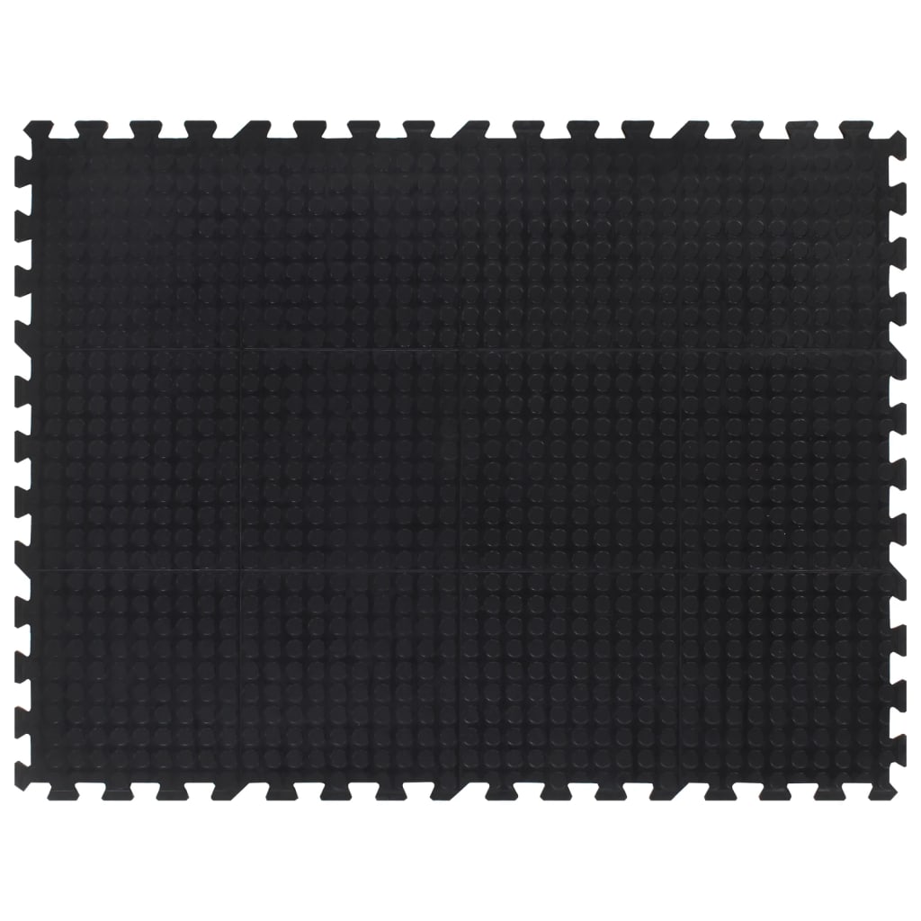 Vidaxl Rubbert tile 12 mm 90x120 cm Black