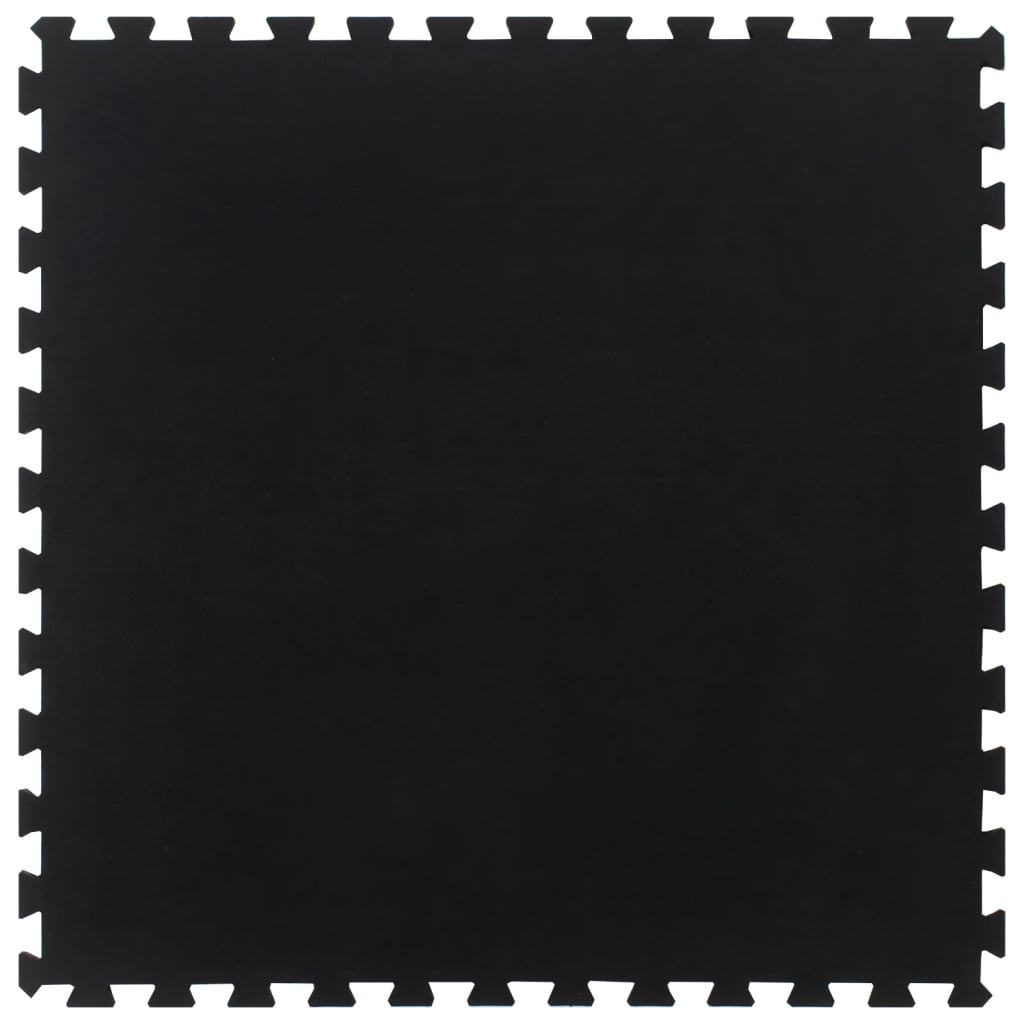Vidaxl rubber tile 12 mm 100x100 cm Black