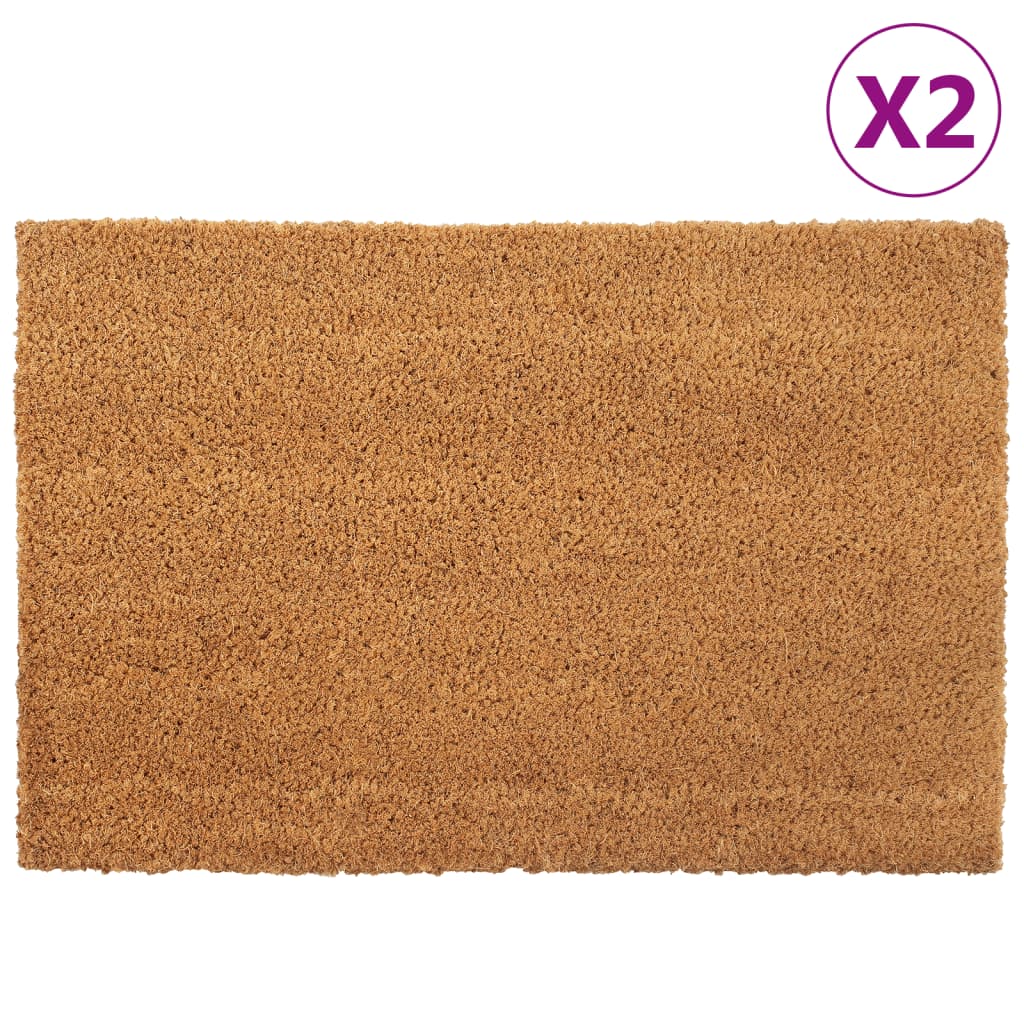 Vidaxx doormats 2 pcs 40x60 cm tufted coconut fiber natural