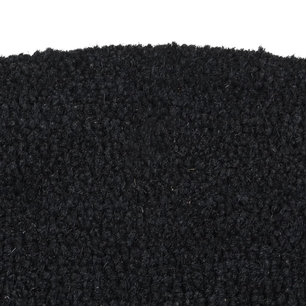 Vidaxl doormat half round 40x60 cm tufted coconut fiber black
