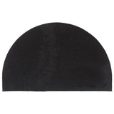 Vidaxl Half-Round Doormat 50x80 cm Tufted Coconut Fiber Black