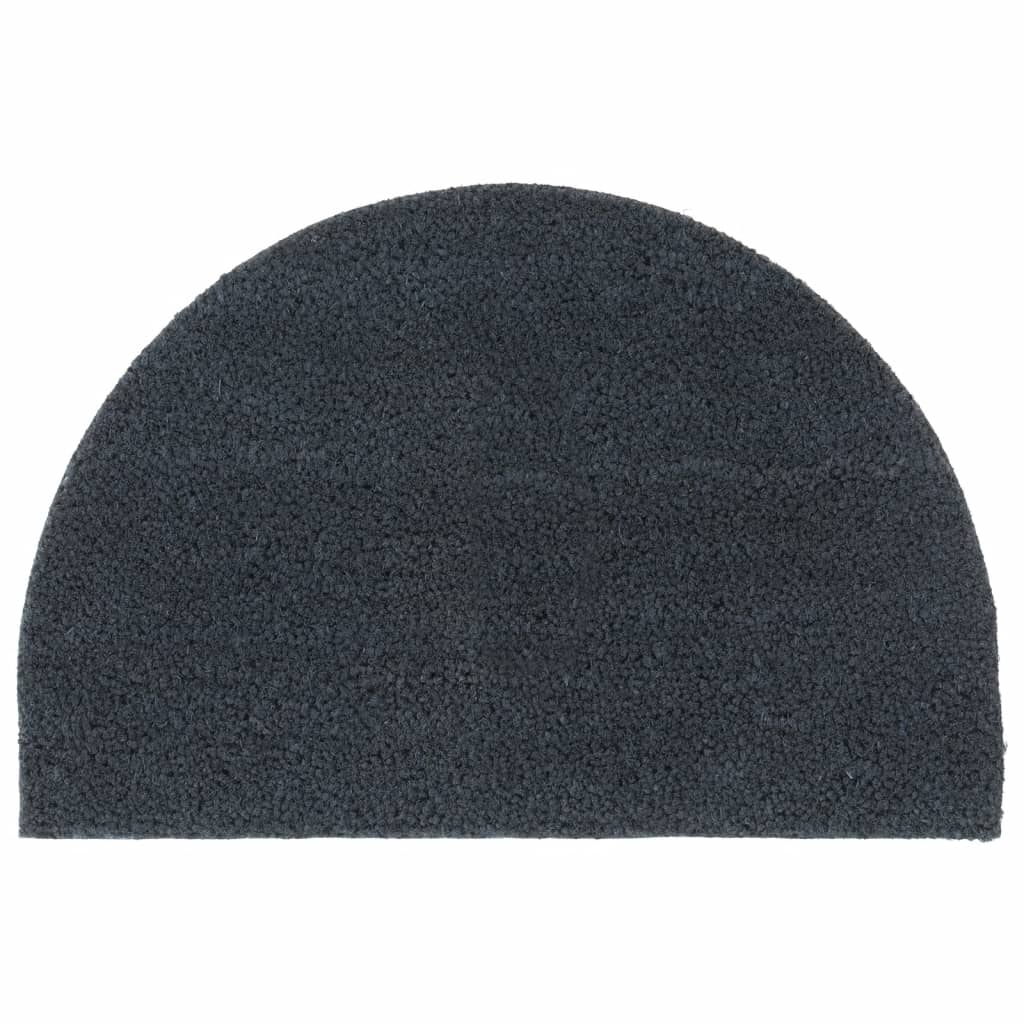 Vidaxx doormat semi-circular 40x60 cm tufted coconut fiber dark gray