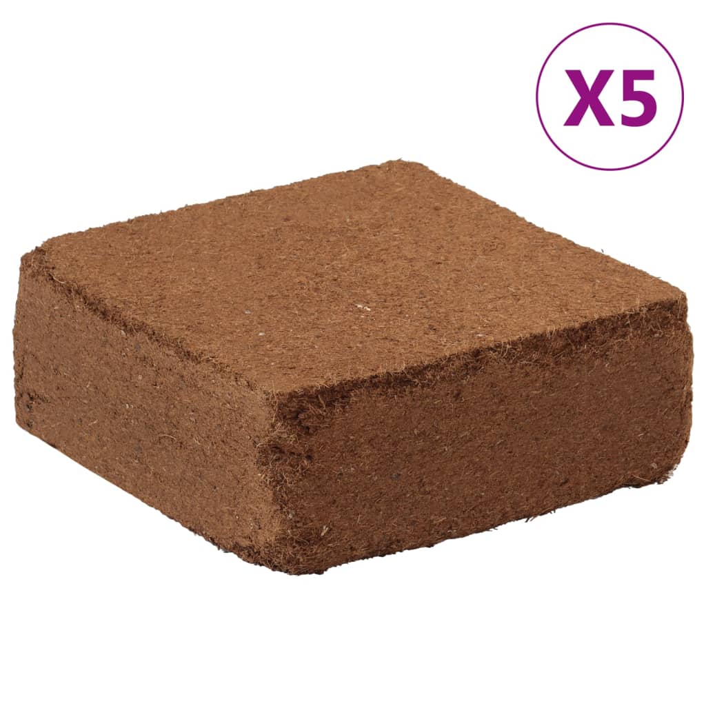 Vidaxl coconut coconut blocks 5 st 5 kg each 25 kg total