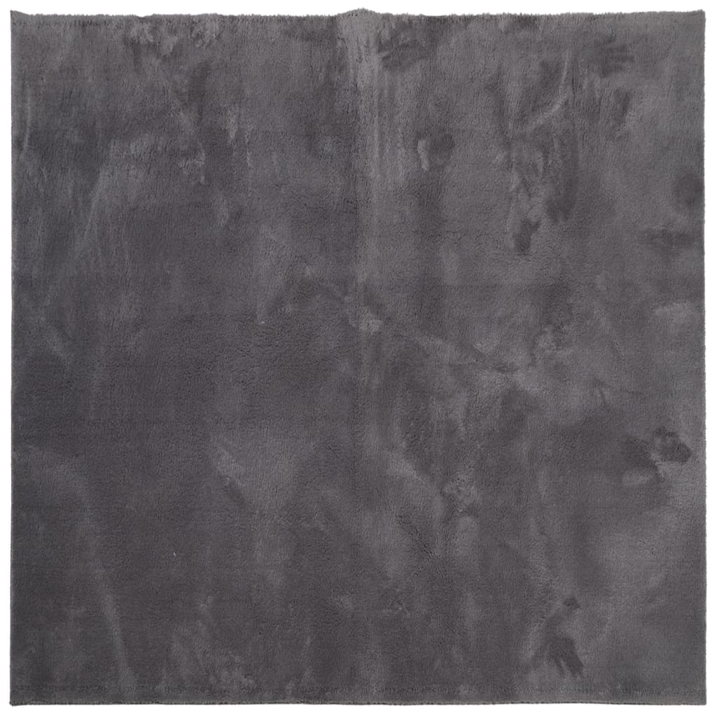 Vidaxl rug Huarte low -pile soft washable 120x120 cm anthracite
