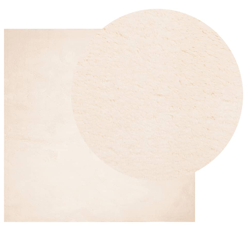 Vidaxl rug Huarte low -pole soft washable 160x160 cm beige
