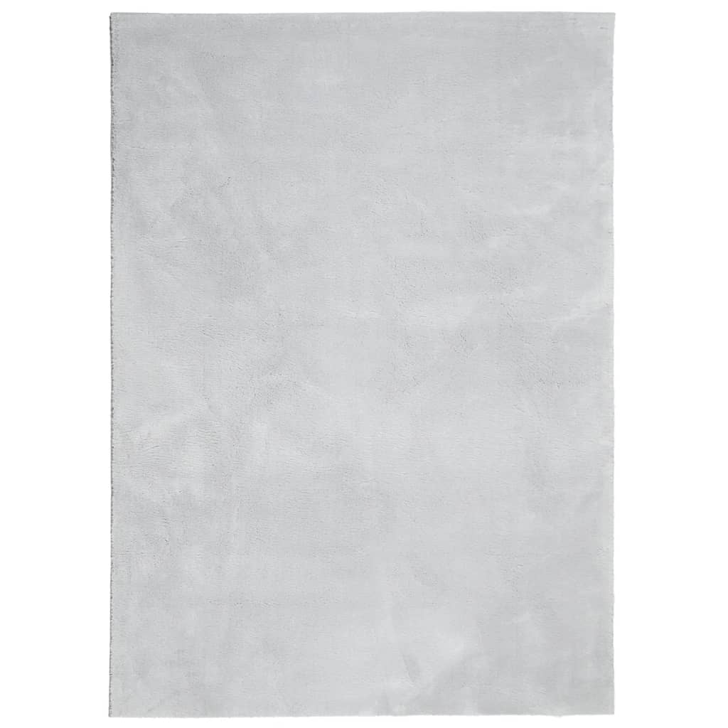 Vidaxl RUG HUARTE BAJA POLA Softable Lavado de 120x170 cm de gris