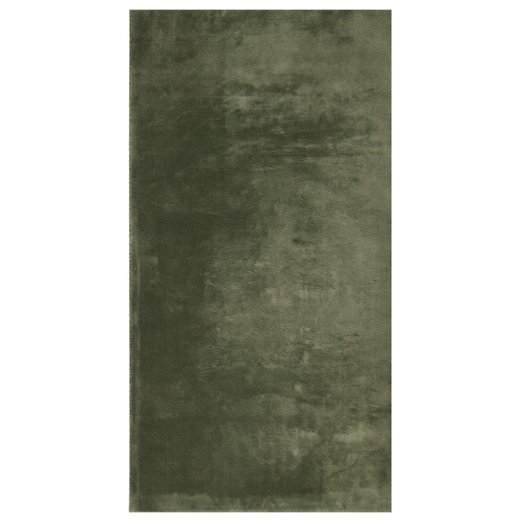 Vidaxl Rug Huarte z nizko -polesko mehko pranje 60x110 cm gozdna zelena